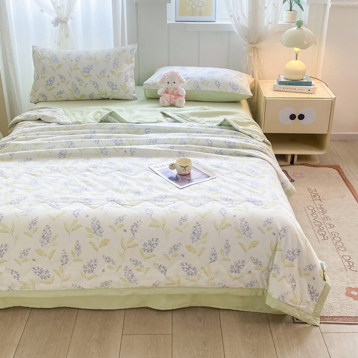 91家纺网 家纺一手货源 找家纺 欧雅搁家纺 2026新款水洗棉夏被夏凉被空调被 浪漫薰衣