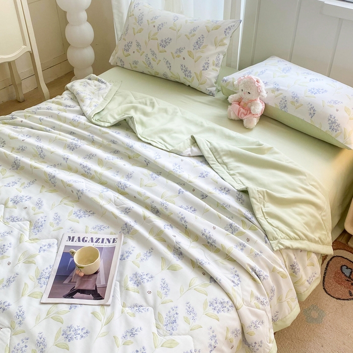 91家纺网 家纺一手货源 找家纺 欧雅搁家纺 2026新款水洗棉夏被夏凉被空调被 浪漫薰衣