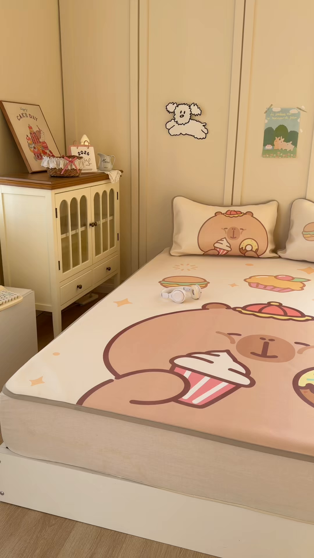 91家纺网 家纺一手货源 找家纺 潮邦创意家居 2026新款A类小冰皮软席油光冰丝席-巴波布布系列【含A类检测报告】 布布芽芽