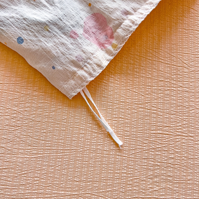 91家纺网 家纺一手货源 找家纺 （总）找底底家纺 2026新款A类泡泡棉双层纱四件套花边夏被四件套