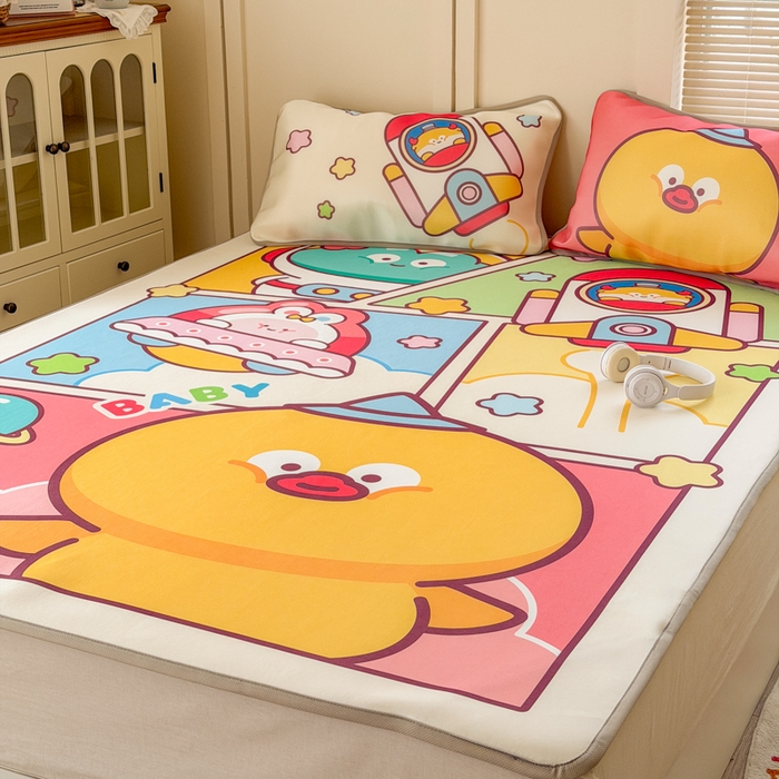 91家纺网 家纺一手货源 找家纺 潮邦创意家居 2026新款A类小冰皮软席油光冰丝席-巴波布布系列【含A类检测报告】 茨茨星球