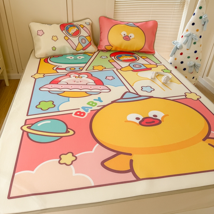 91家纺网 家纺一手货源 找家纺 潮邦创意家居 2026新款A类小冰皮软席油光冰丝席-巴波布布系列【含A类检测报告】 茨茨星球