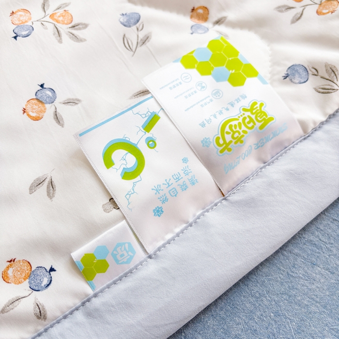 91家纺网 家纺一手货源 找家纺 欧雅搁家纺 2026新款凉感丝滑小冰被夏被夏凉被空调被 甜蜜果枝