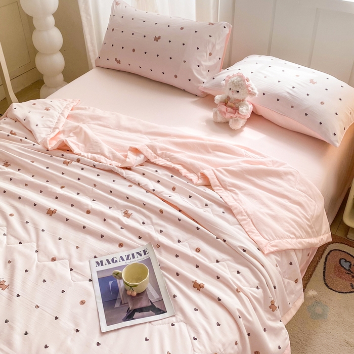 91家纺网 家纺一手货源 找家纺 欧雅搁家纺 2026新款凉感丝滑小冰被夏被夏凉被空调被 爱心萌犬