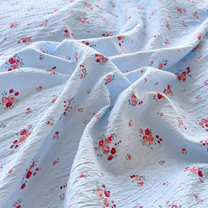 91家纺网 家纺一手货源 找家纺 找底底家纺 2026新款A类泡泡棉双层纱四件套花边夏被四件套 兰蔻