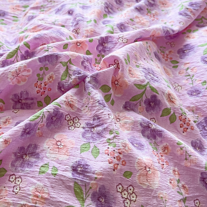 91家纺网 家纺一手货源 找家纺 找底底家纺 2026新款A类泡泡棉双层纱四件套花边夏被四件套 小若欢