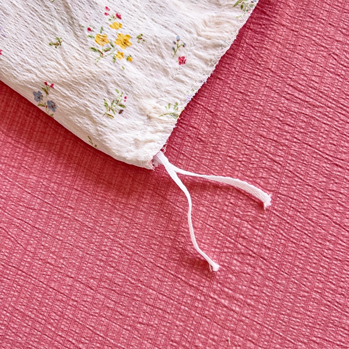 91家纺网 家纺一手货源 找家纺 找底底家纺 2026新款A类泡泡棉双层纱四件套花边夏被四件套 花沐