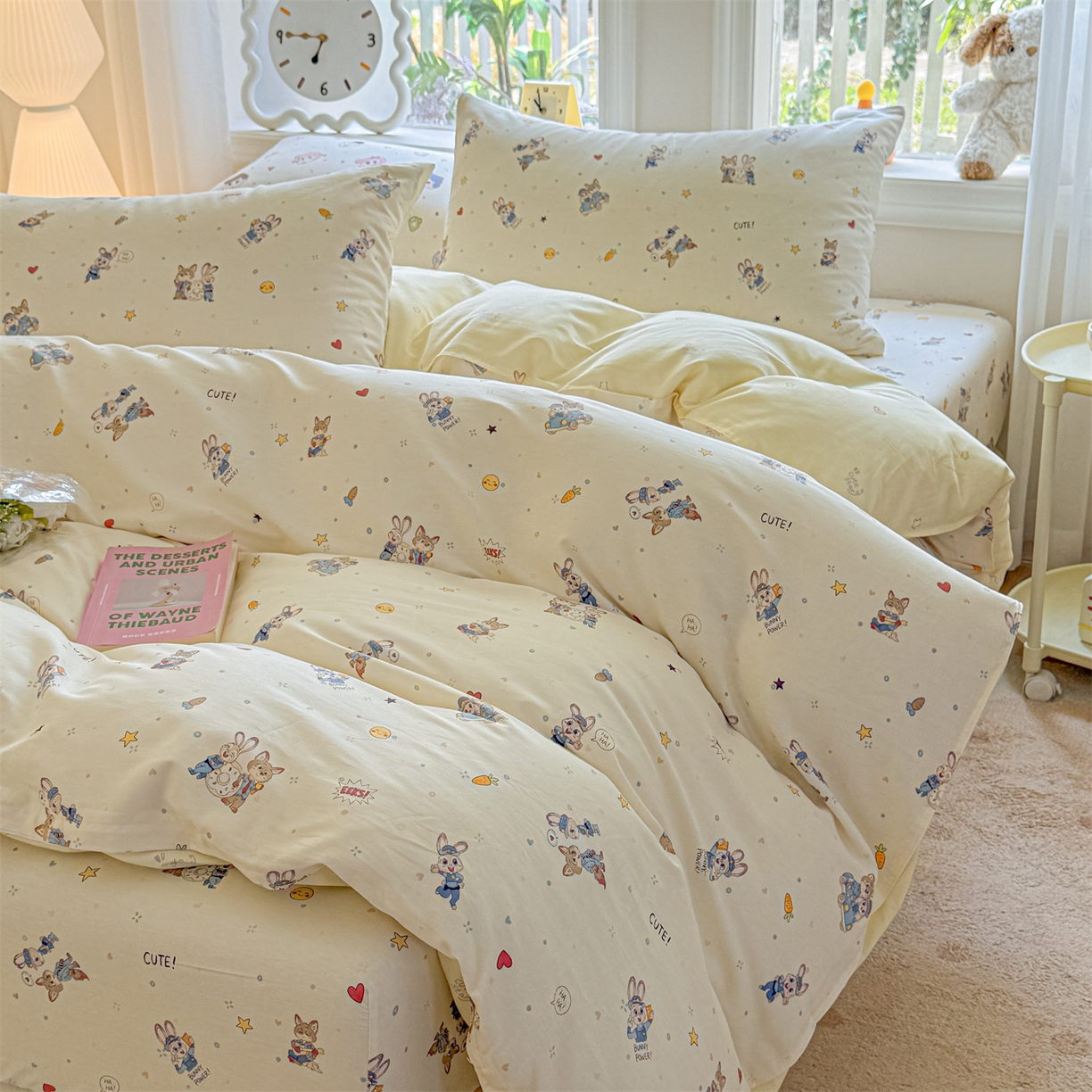 91家纺网 家纺一手货源 找家纺 优眠坊 2026新款全棉印花小清新单品系列-四件套    学生三件套（预留缩水） 动物城-四件套