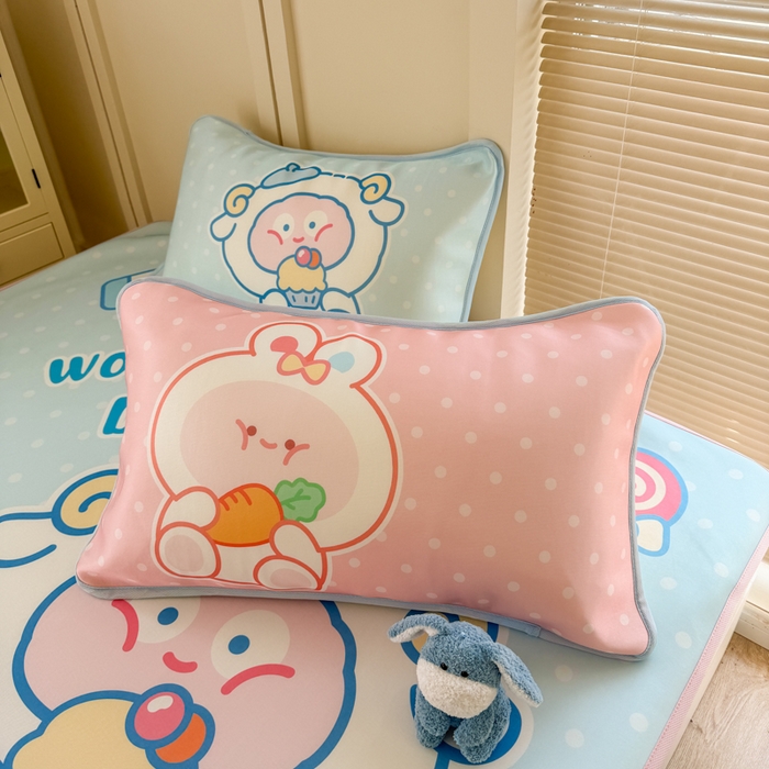 91家纺网 家纺一手货源 找家纺 潮邦创意家居 2026新款A类小冰皮软席油光冰丝席-巴波布布系列【含A类检测报告】 米朵桃桃