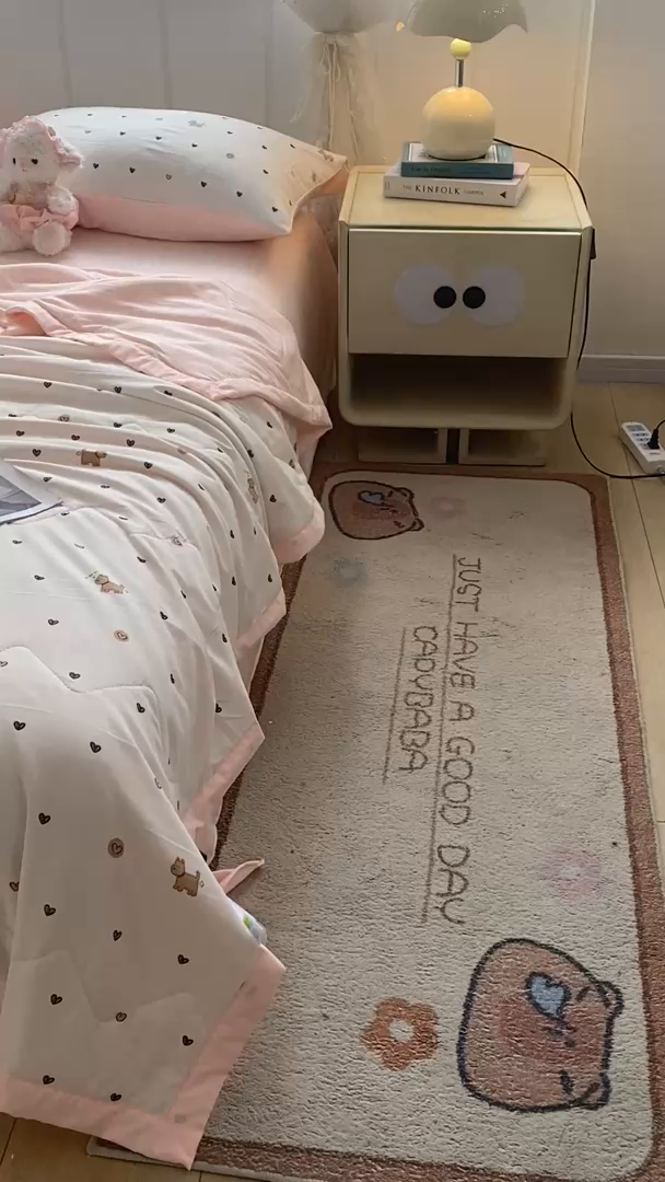 91家纺网 家纺一手货源 找家纺 欧雅搁家纺 2026新款凉感丝滑小冰被夏被夏凉被空调被 爱心萌犬