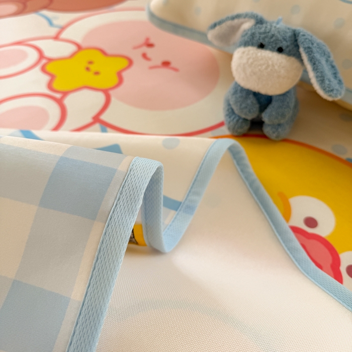 91家纺网 家纺一手货源 找家纺 潮邦创意家居 2026新款A类小冰皮软席油光冰丝席-巴波布布系列【含A类检测报告】 糯糯桃桃