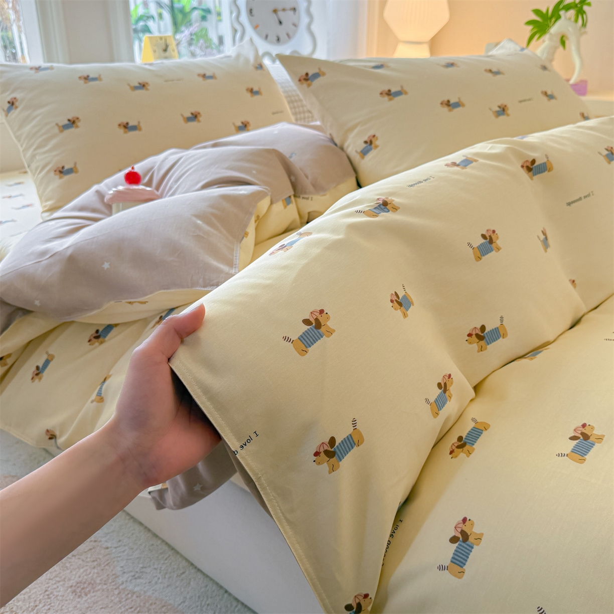 91家纺网 家纺一手货源 找家纺 优眠坊 2026新款全棉印花小清新单品系列-四件套    学生三件套（预留缩水） 克里斯-米-四件套