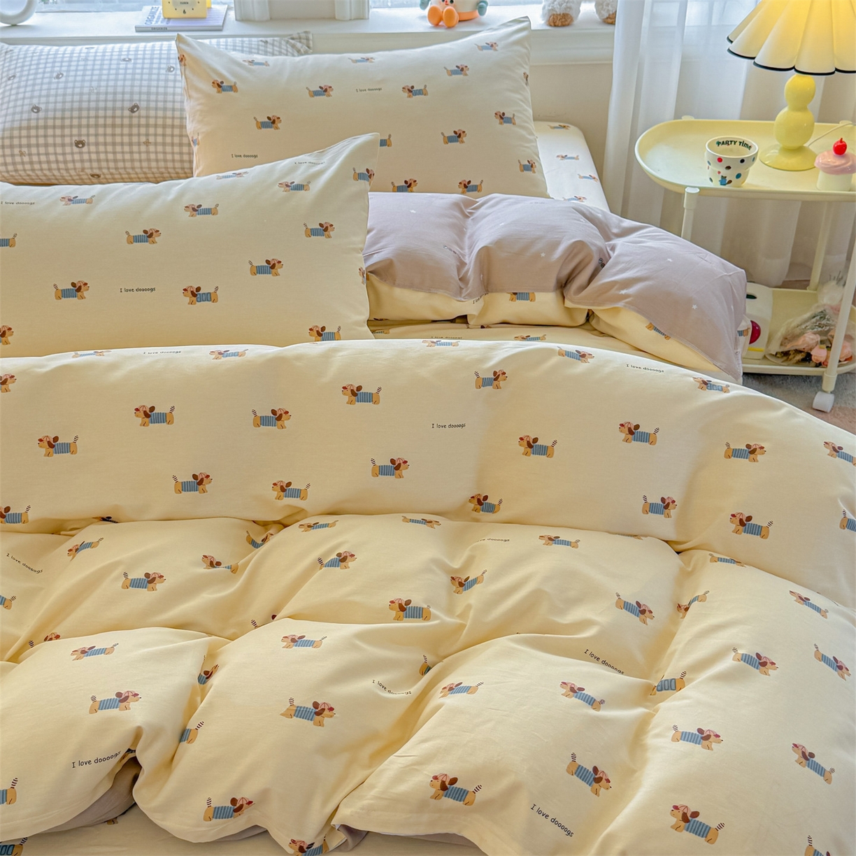 91家纺网 家纺一手货源 找家纺 优眠坊 2026新款全棉印花小清新单品系列-四件套    学生三件套（预留缩水） 克里斯-米-四件套