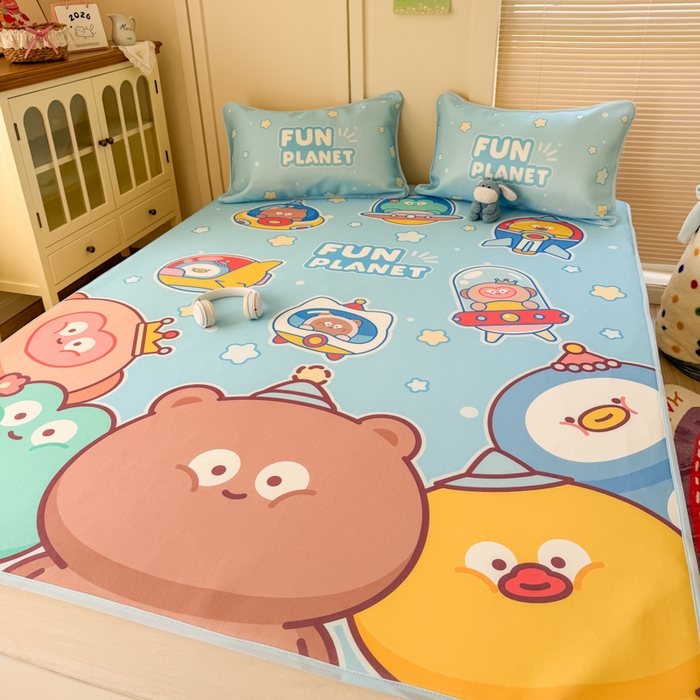 潮邦创意家居 2026新款A类小冰皮软席油光冰丝席-巴波布布系列【含A类检测报告】 糯糯星球