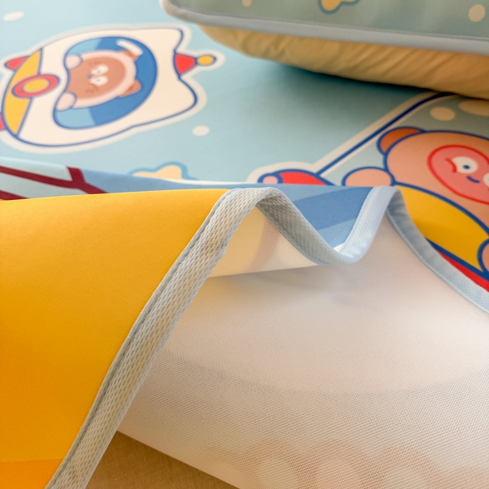 91家纺网 家纺一手货源 找家纺 潮邦创意家居 2026新款A类小冰皮软席油光冰丝席-巴波布布系列【含A类检测报告】 糯糯星球