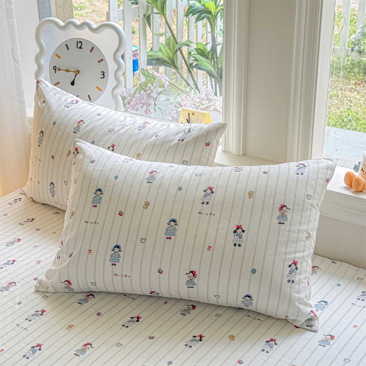 91家纺网 家纺一手货源 找家纺 优眠坊 2026新款全棉印花小清新单品系列-四件套    学生三件套（预留缩水） 少女日记-四件套