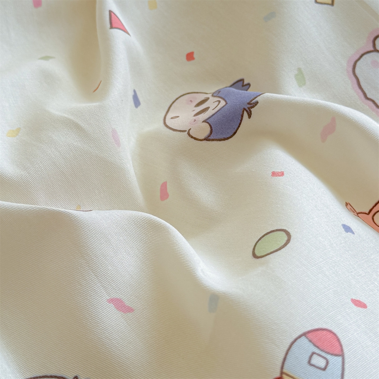 91家纺网 家纺一手货源 找家纺 优眠坊 2026新款全棉印花小清新单品系列-四件套    学生三件套（预留缩水） 糖果幼儿园-四件套