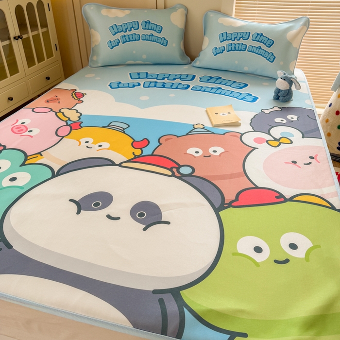 潮邦创意家居 2026新款A类小冰皮软席油光冰丝席-巴波布布系列【含A类检测报告】 圈圈伙伴