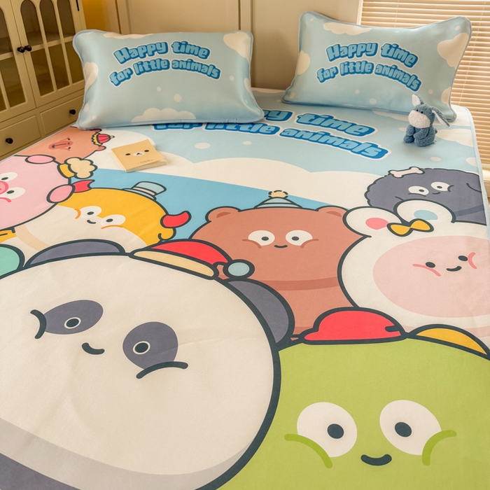 91家纺网 家纺一手货源 找家纺 潮邦创意家居 2026新款A类小冰皮软席油光冰丝席-巴波布布系列【含A类检测报告】 圈圈伙伴