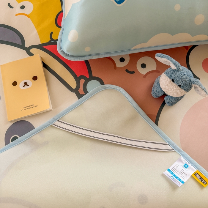 91家纺网 家纺一手货源 找家纺 潮邦创意家居 2026新款A类小冰皮软席油光冰丝席-巴波布布系列【含A类检测报告】 圈圈伙伴