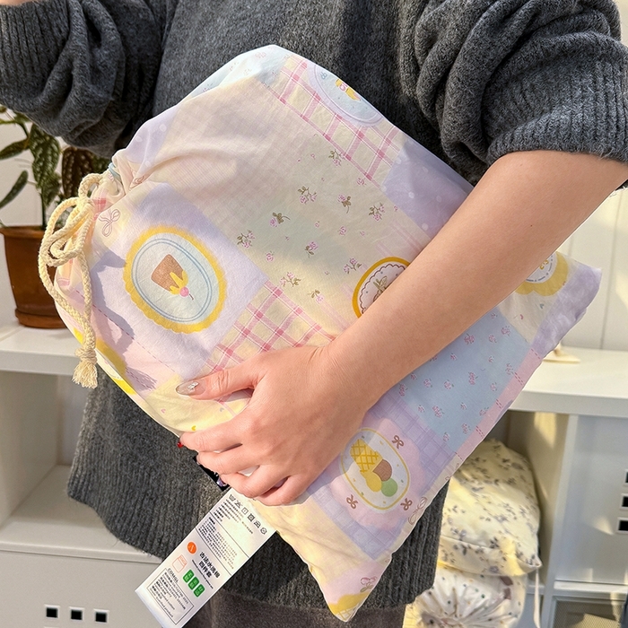 91家纺网 家纺一手货源 找家纺  4.2【焕新季 六人助力19.9带回家】2026新款春款A类古法水洗仿棉云感棉小布袋四件套