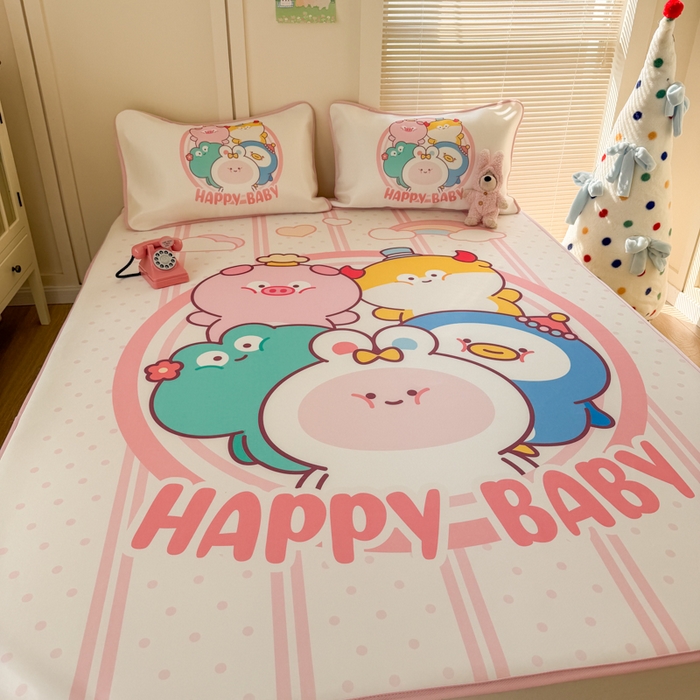 91家纺网 家纺一手货源 找家纺 潮邦创意家居 2026新款A类小冰皮软席油光冰丝席-巴波布布系列【含A类检测报告】 桃桃伙伴