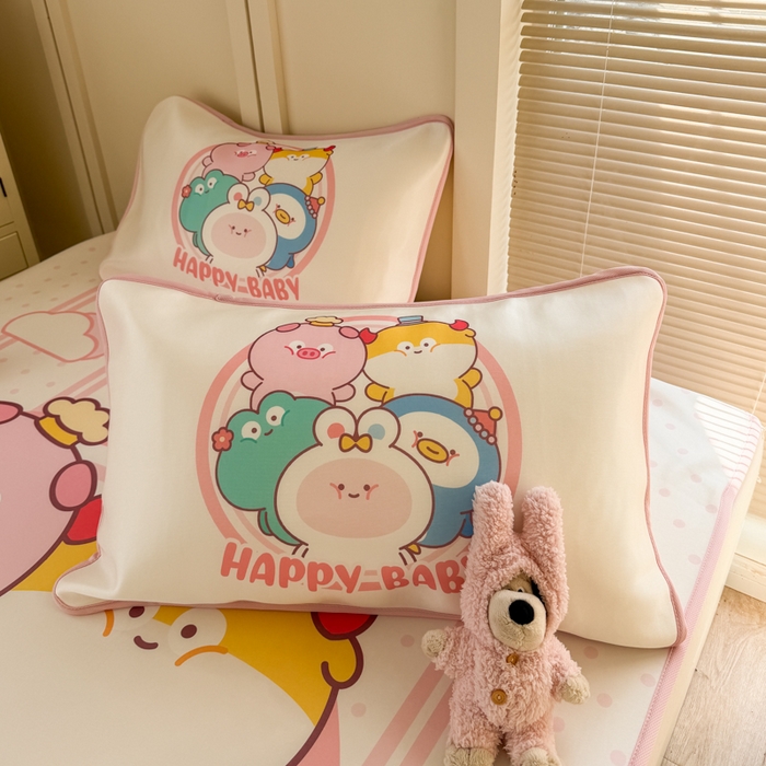 91家纺网 家纺一手货源 找家纺 潮邦创意家居 2026新款A类小冰皮软席油光冰丝席-巴波布布系列【含A类检测报告】 桃桃伙伴