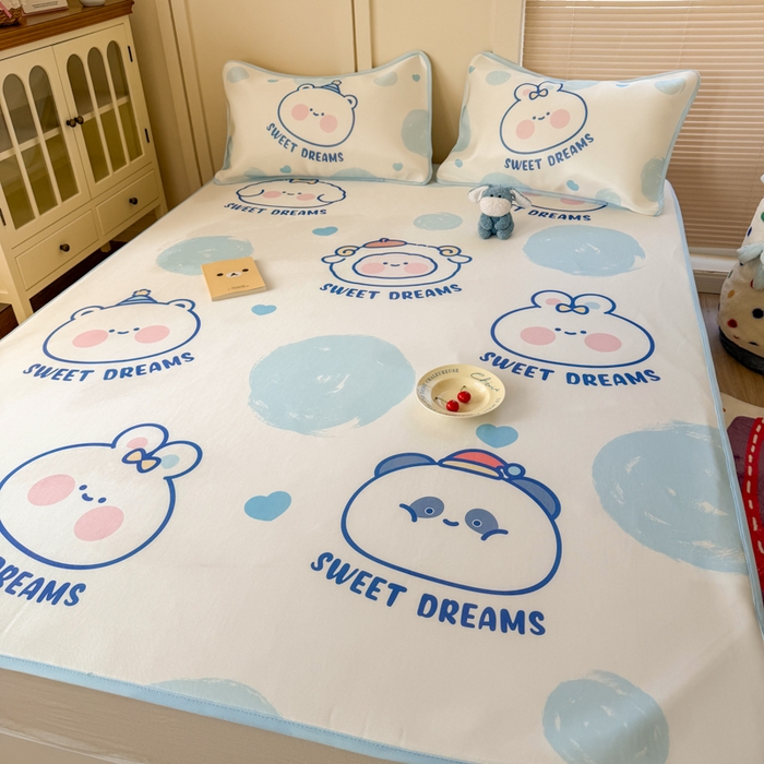 潮邦创意家居 2026新款A类小冰皮软席油光冰丝席-巴波布布系列【含A类检测报告】 桃桃圈圈