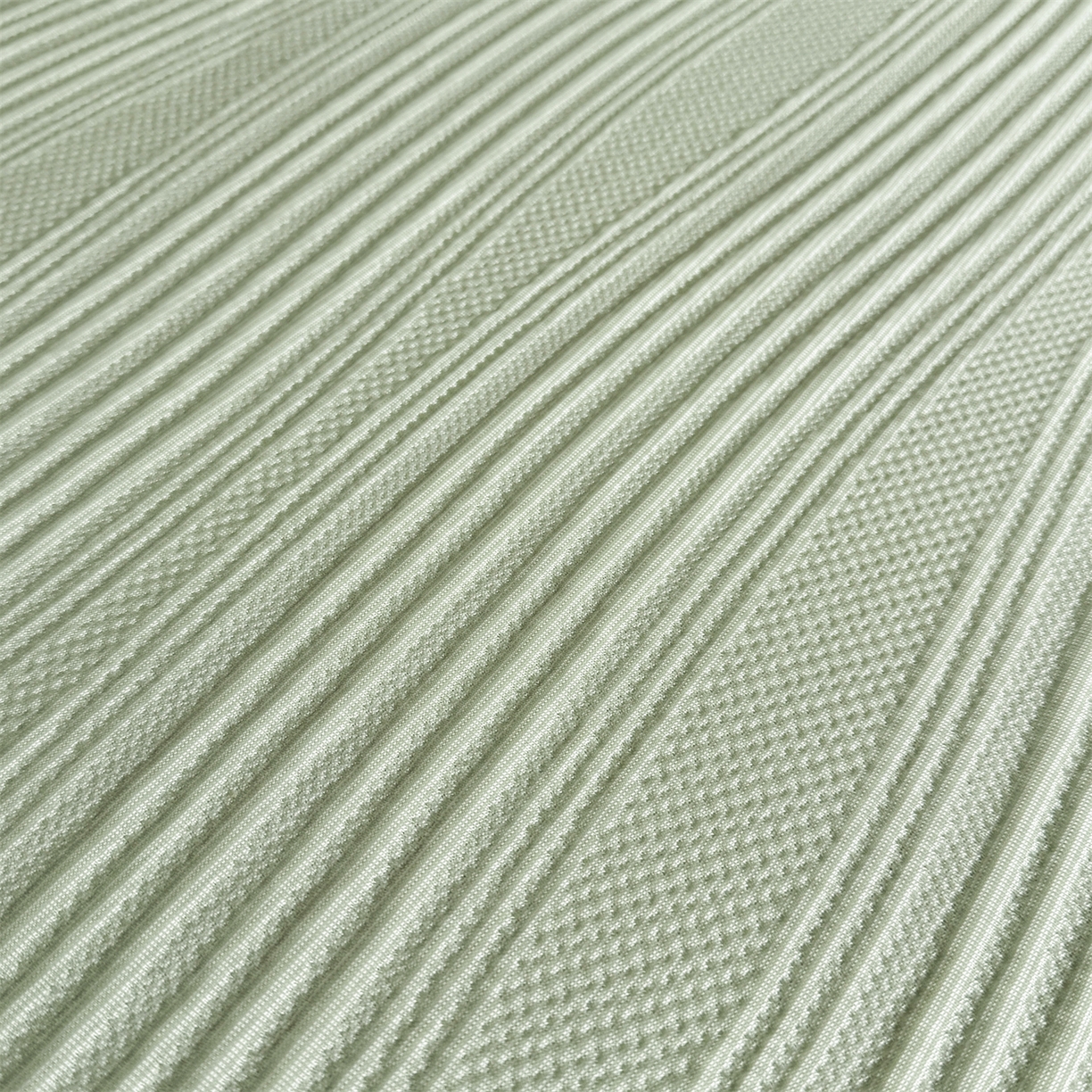 91家纺网 家纺一手货源 找家纺 慕木家纺 2026新款A类高克重三明治复合乙纶提花冰豆豆凉席床笠小蛮腰系列（提供买家秀） 小蛮腰-绿床笠款