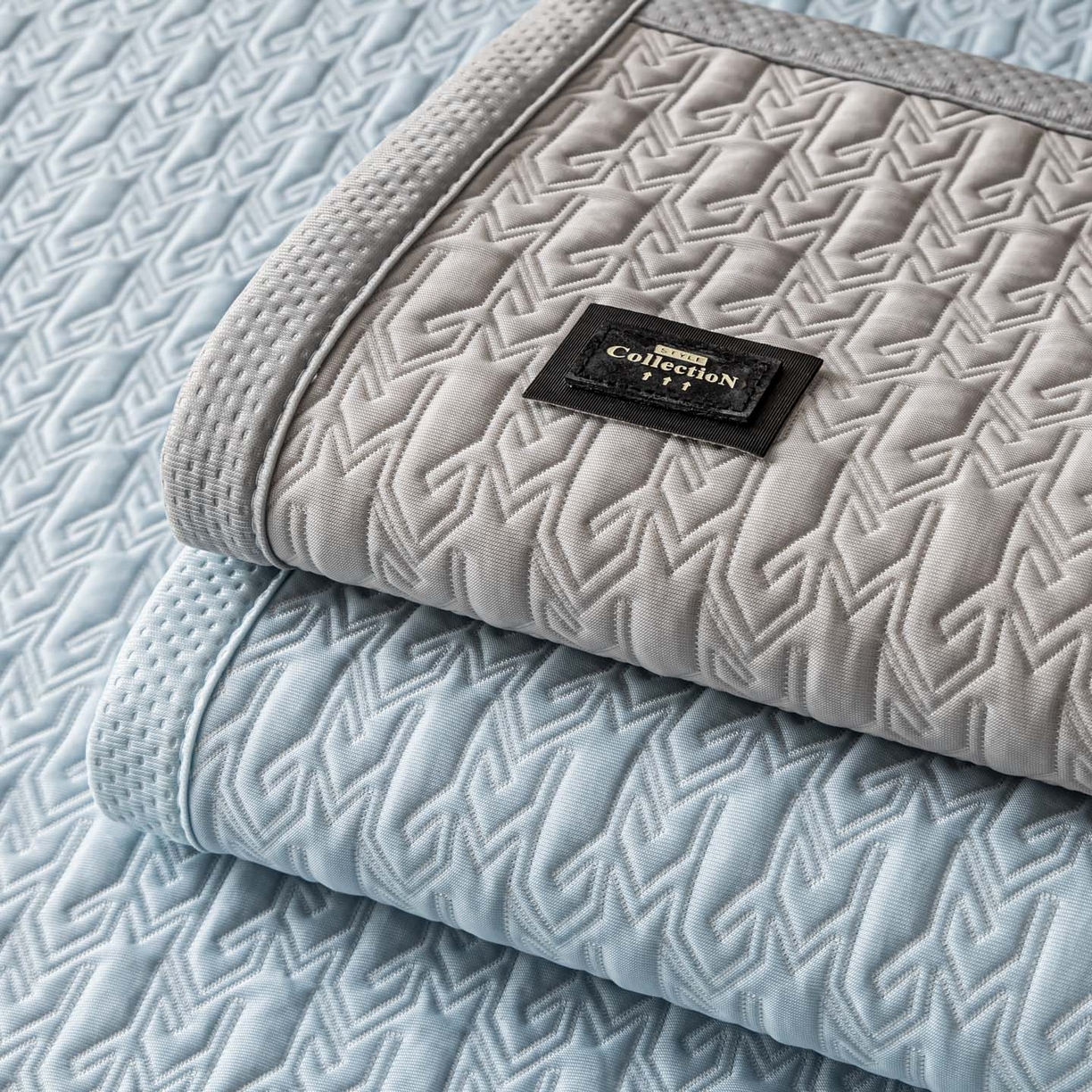 91家纺网 家纺一手货源 找家纺 （总）慕木家纺 2026新款A类复合三明治PE乙纶提花冰豆豆凉席床笠海之恋系列（提供买家秀）