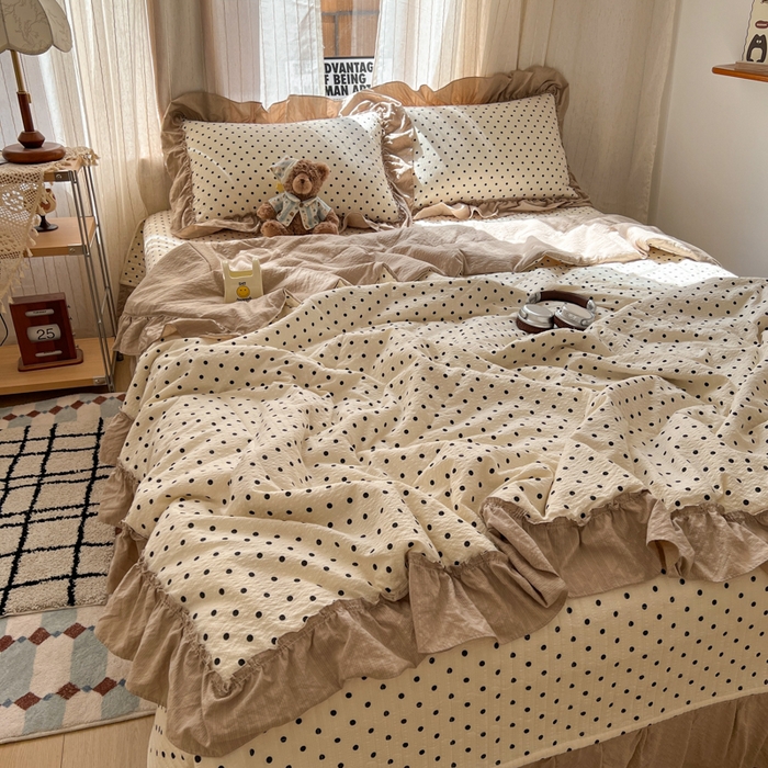 91家纺网 家纺一手货源 找家纺 （总）禾沐 2026新款床盖款花边夏被四件套