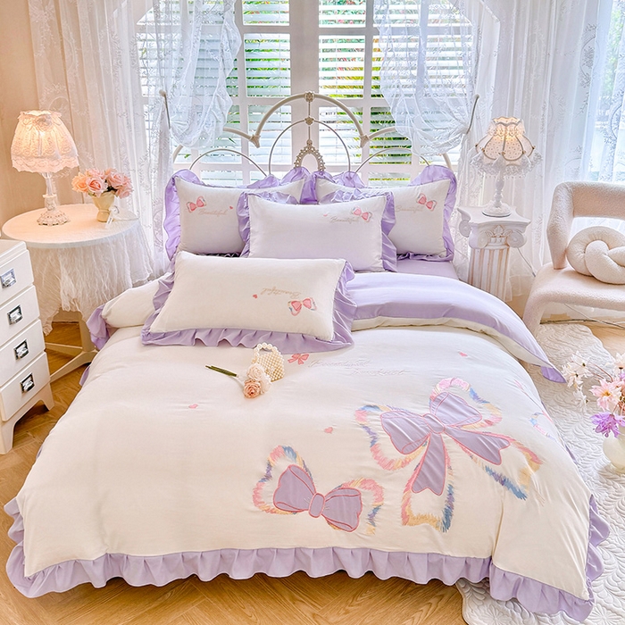 91家纺网 家纺一手货源 找家纺 （总）绒棉世家 2026新款水洗棉贴布绣专版四件套