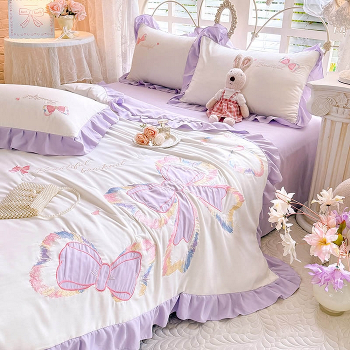 91家纺网 家纺一手货源 找家纺 （总）绒棉世家 2026新款水洗棉贴布绣专版夏被四件套