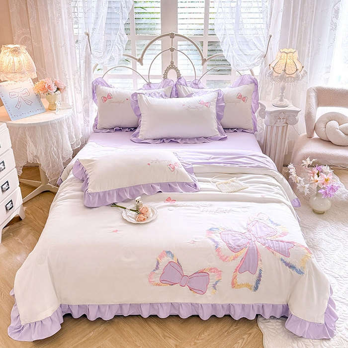 91家纺网 家纺一手货源 找家纺 （总）绒棉世家 2026新款水洗棉贴布绣专版夏被四件套