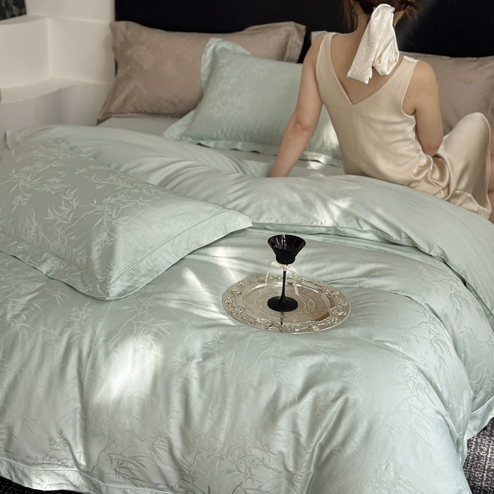 91家纺网 家纺一手货源 找家纺 （总）睡棉坊 2026新款双股长绒棉四件套埋绳款全棉提花四件套