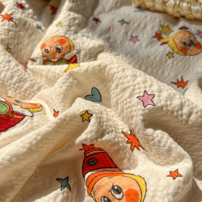 91家纺网 家纺一手货源 找家纺 禾沐 2026新款床盖款花边夏被四件套 旧街星星