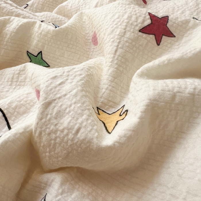 91家纺网 家纺一手货源 找家纺 禾沐 2026新款床盖款花边夏被四件套 星光凯蒂