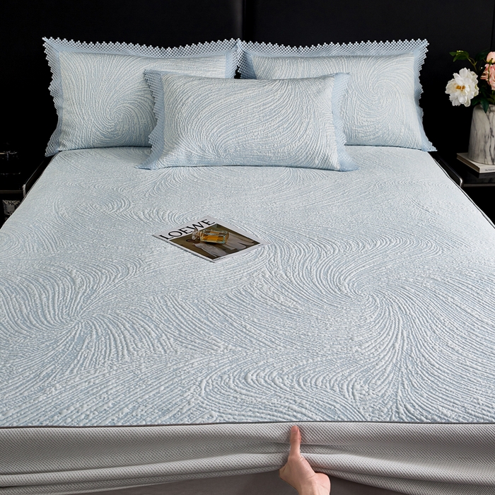 91家纺网 家纺一手货源 找家纺 （总）玖玖爱家纺 2026新款韩国量子冷感软凉席床笠款