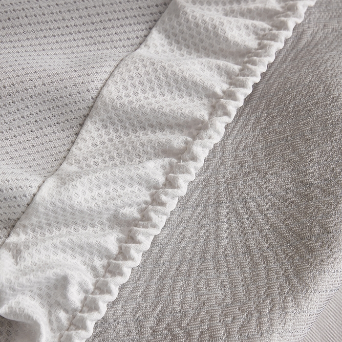 91家纺网 家纺一手货源 找家纺 玖玖爱家纺 2026新款韩国量子冷感软凉席床笠款 小雪花雪域白