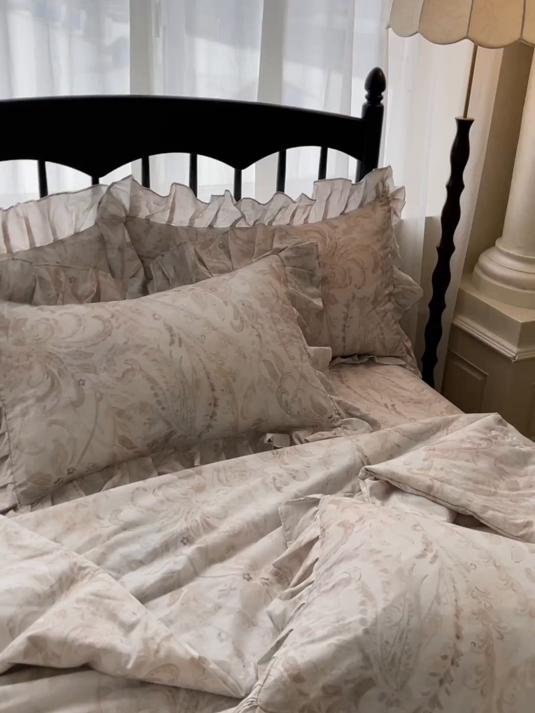 91家纺网 家纺一手货源 找家纺 宜凡家纺 2026新款全棉数码印花夏被床裙四件套②号系列 禾暮