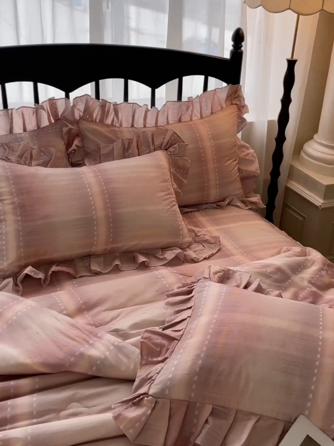 91家纺网 家纺一手货源 找家纺 宜凡家纺 2026新款全棉数码印花夏被床裙四件套②号系列 光之羽 紫