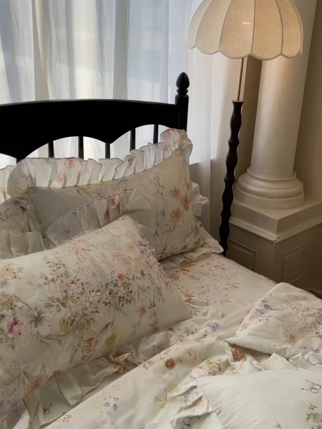 91家纺网 家纺一手货源 找家纺 宜凡家纺 2026新款全棉数码印花夏被床裙四件套②号系列 春旭