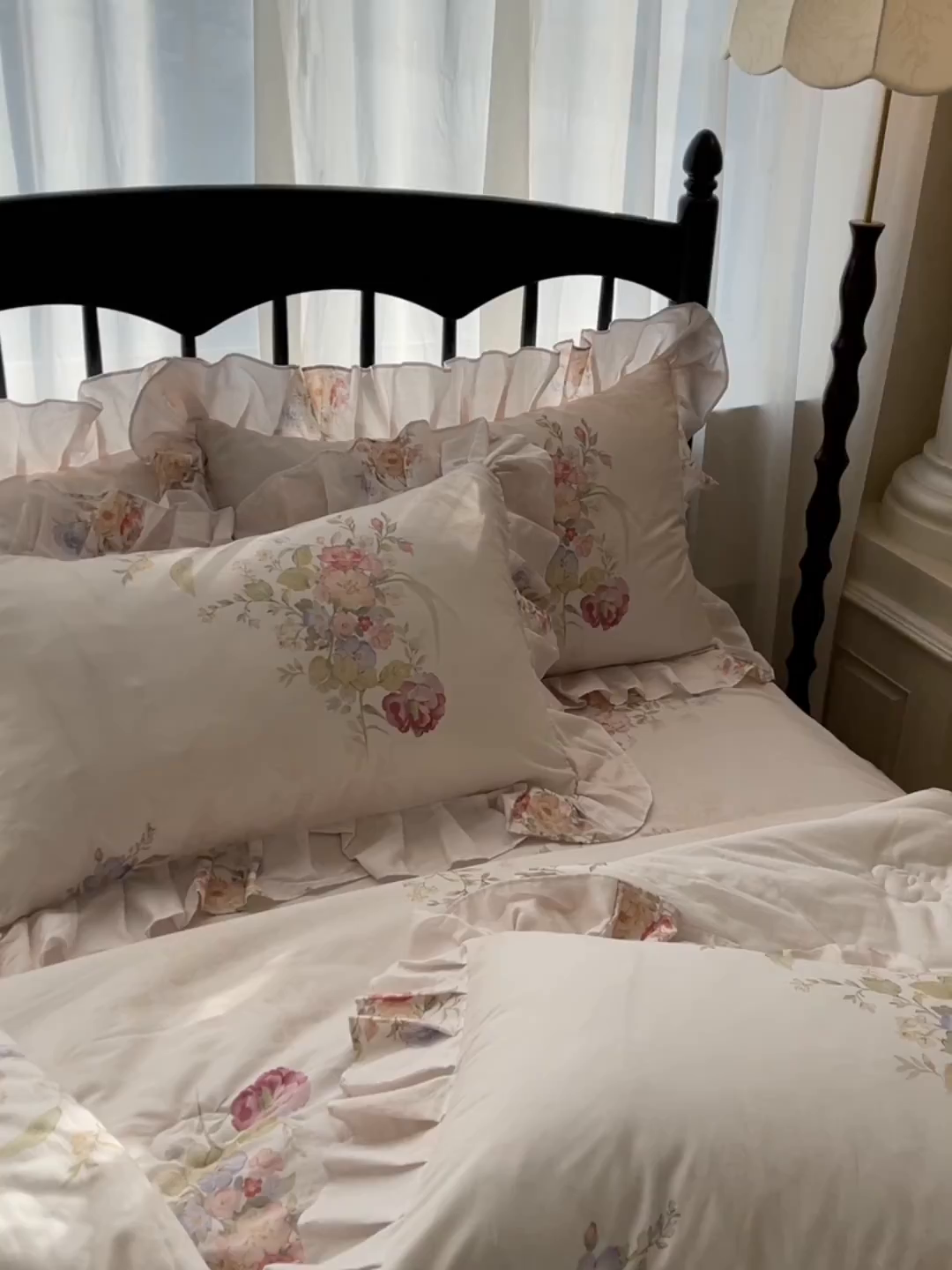 91家纺网 家纺一手货源 找家纺 宜凡家纺 2026新款全棉数码印花夏被床裙四件套②号系列 澜晚