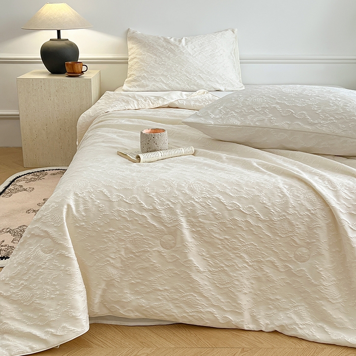 91家纺网 家纺一手货源 找家纺 （总）VIP被业 2026春夏新款A类浮雕蚕蛹大提花夏被空调被夏凉被