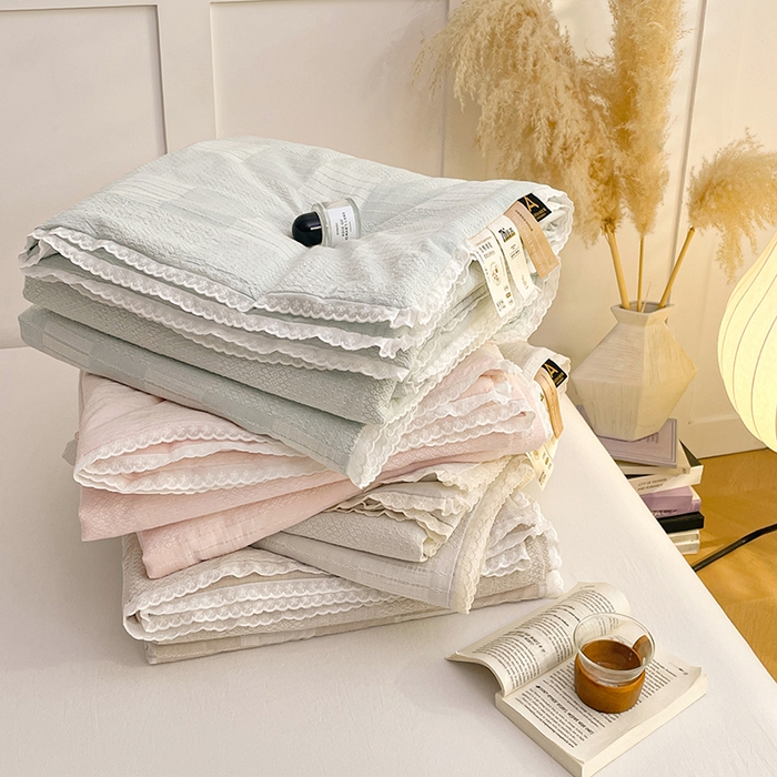 91家纺网 家纺一手货源 找家纺 （总）VIP被业 2026新款A类全棉蚕蛹提花双层纱夏被直播款小红书空调被