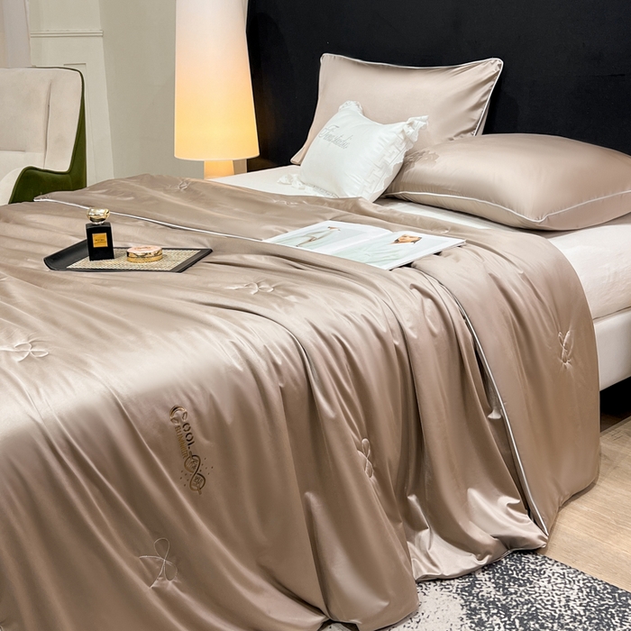 91家纺网 家纺一手货源 找家纺 （总）欧雅阁 2026新款A类冰丝绸夏被冰肌夏被空调被锦氨纶夏凉被 薄被子