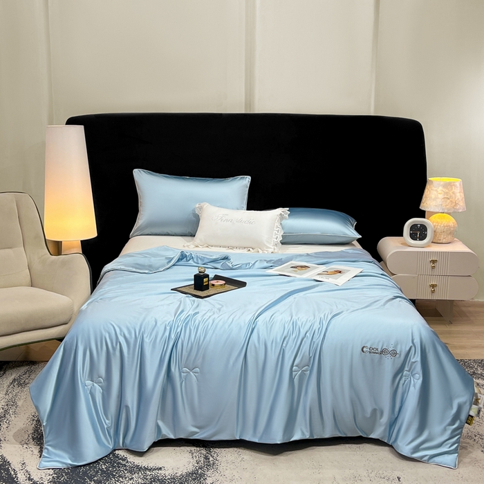 91家纺网 家纺一手货源 找家纺 （总）欧雅阁 2026新款A类冰丝绸夏被冰肌夏被空调被锦氨纶夏凉被 薄被子