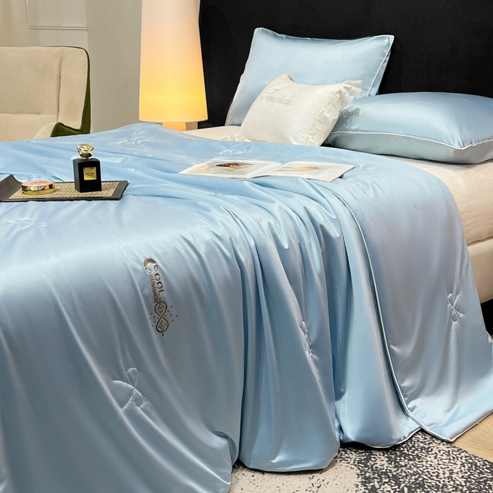 91家纺网 家纺一手货源 找家纺 （总）欧雅搁家纺 2026新款贡缎提花蚕丝被100%蚕丝夏被夏凉被空调被薄被子（包检测）