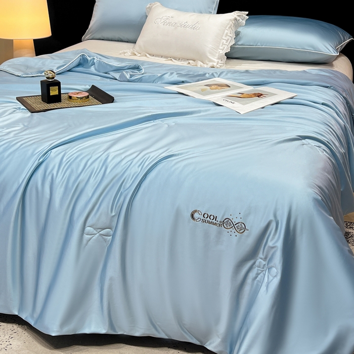 91家纺网 家纺一手货源 找家纺 （总）欧雅阁 2026新款A类冰丝绸夏被冰肌夏被空调被锦氨纶夏凉被 薄被子