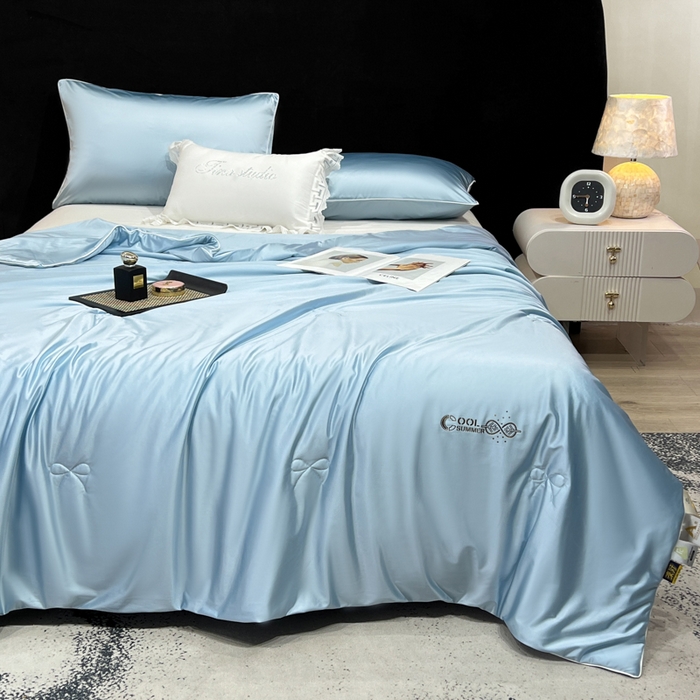 91家纺网 家纺一手货源 找家纺 （总）欧雅阁 2026新款A类冰丝绸夏被冰肌夏被空调被锦氨纶夏凉被 薄被子